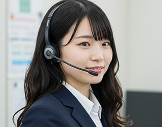 女性スタッフのサービス対応