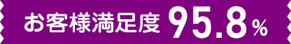 お客様満足度95.8％
